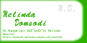 melinda domsodi business card